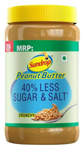 

Sundrop Peanut Butter - Crunchy 40 Less Sugar Salt 924 g
