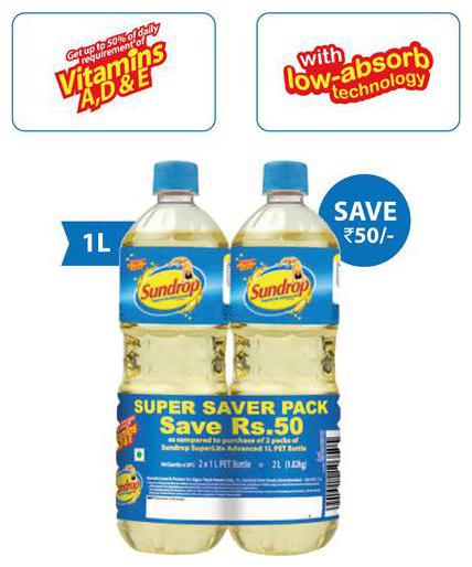 

Sundrop Super Lite Advanced Super Saver Pack 2 L
