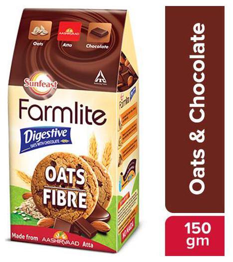 

Sunfeast Farmlite Biscuit - Oats and Chocolate 150 g