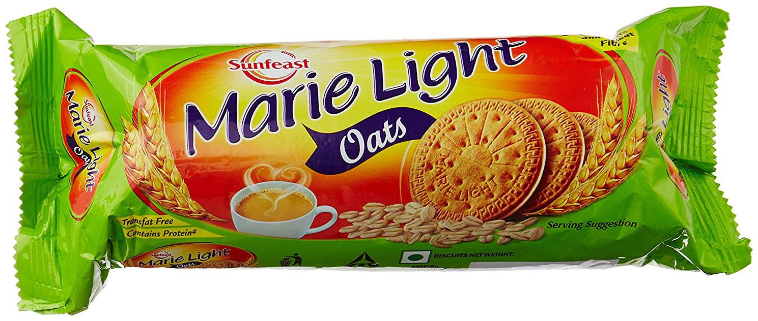 

Sunfeast Marie Light - Oats Biscuits with Nutri Fibre 120 g