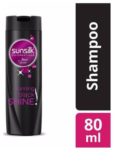 

Sunsilk Shampoo - Stunning Black Shine A mla Pearl Complex 80 ml
