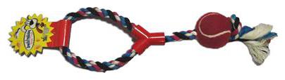 

Super Dog Cotton Pull Rope Toy With Tennis Ball
