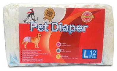 

Super Dog Diaper (Large 12 pcs)