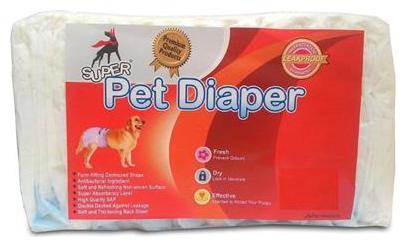 

Super Dog Pet Diaper (12 pcs Extra Large) With Key Chain