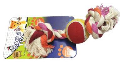 

Super Dog Rope Toy with Tennis Ball Small