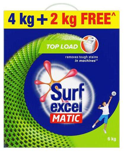 

Surf Excel Detergent Powder - Matic Top Load 6 kg