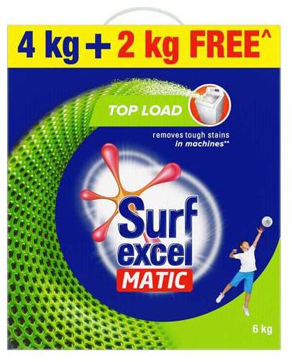 

Surf Excel Detergent Powder - Matic Top Load 6 kg