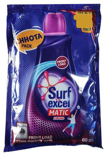 

Surf Excel Matic Liquid Sachet Front Load 60 ml