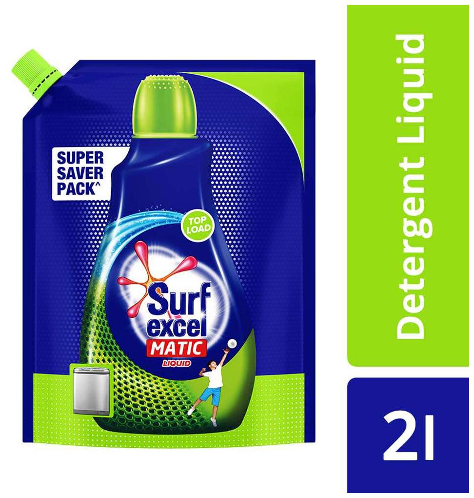 Surf Excel Matic Liquid Detergent Top Load Pouch 2l
