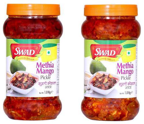 

Swad Pickle - Methia Mango (Packof 2 1 kg each)