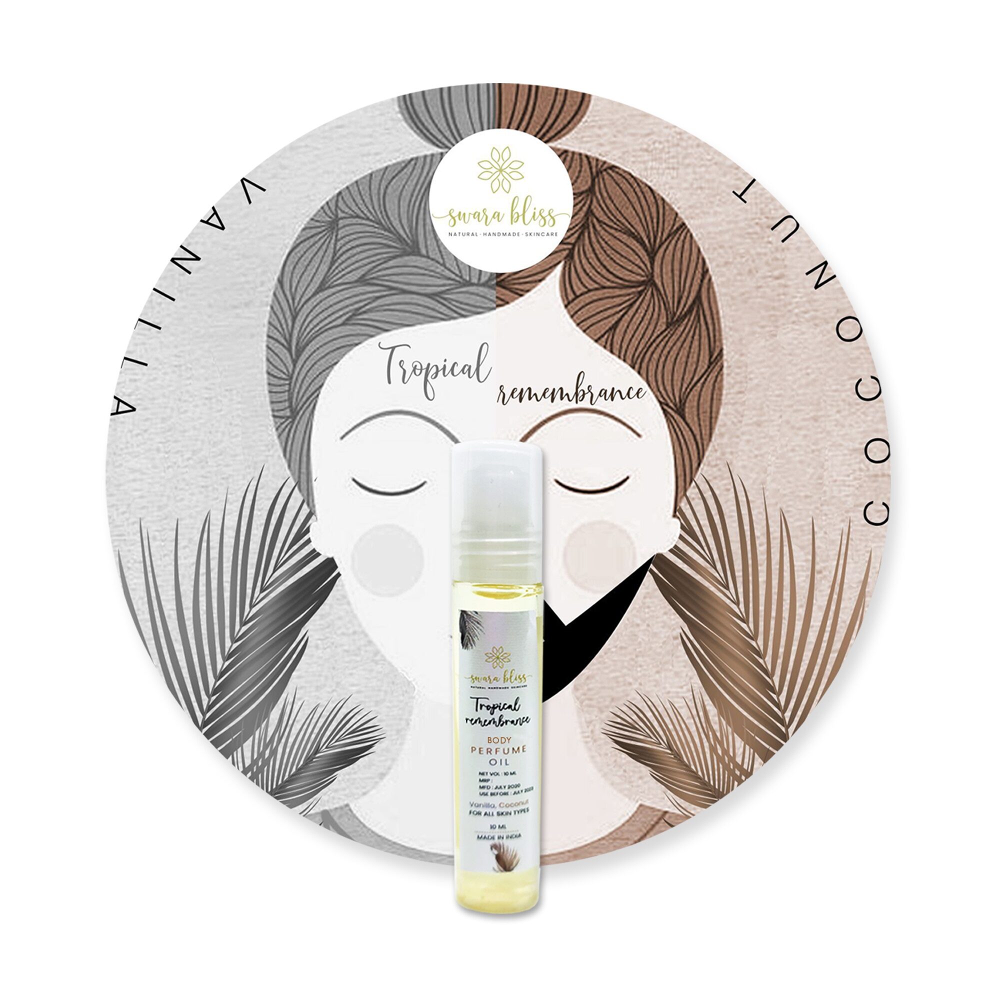 

Swara Bliss Tropical Remembrance Vanilla Coconut Body Perfume Oil 10m