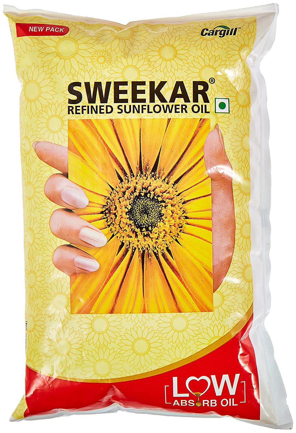 

Sweekar Refined Sunflower Oil - Low Absorb 1 L
