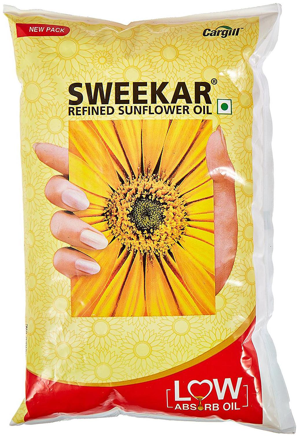 

Sweekar Refined Sunflower Oil - Low Absorb 1 L