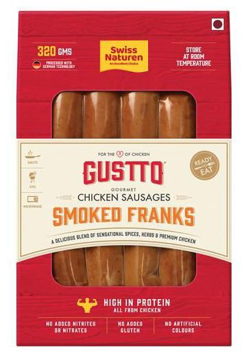 

Swiss Naturen Gourmet Chicken Sausage - Smoked Franks 320 g