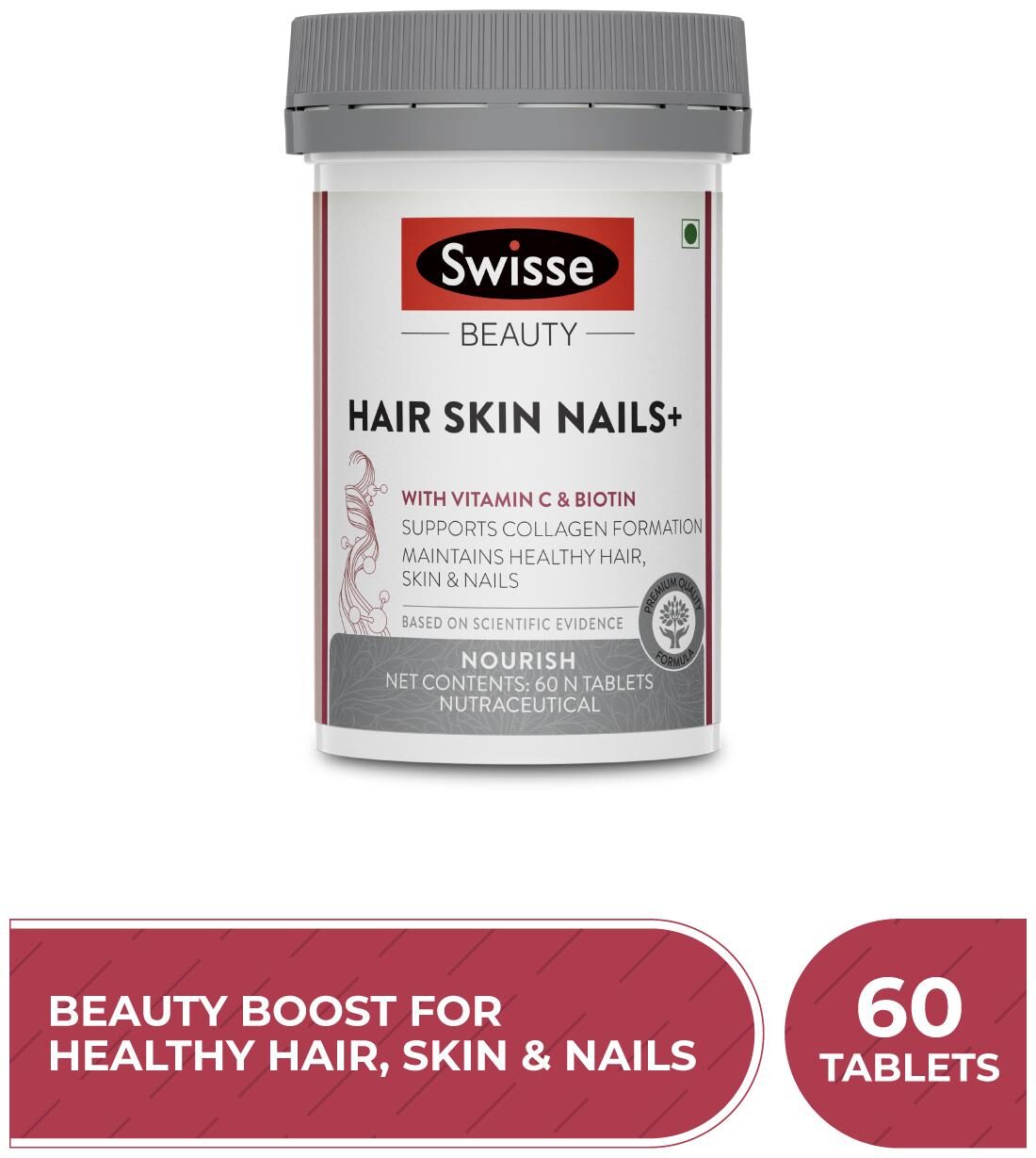 

Swisse Ultiboost Hair Skin Nails Supplement 60 Tablets ( Pack of 1 )