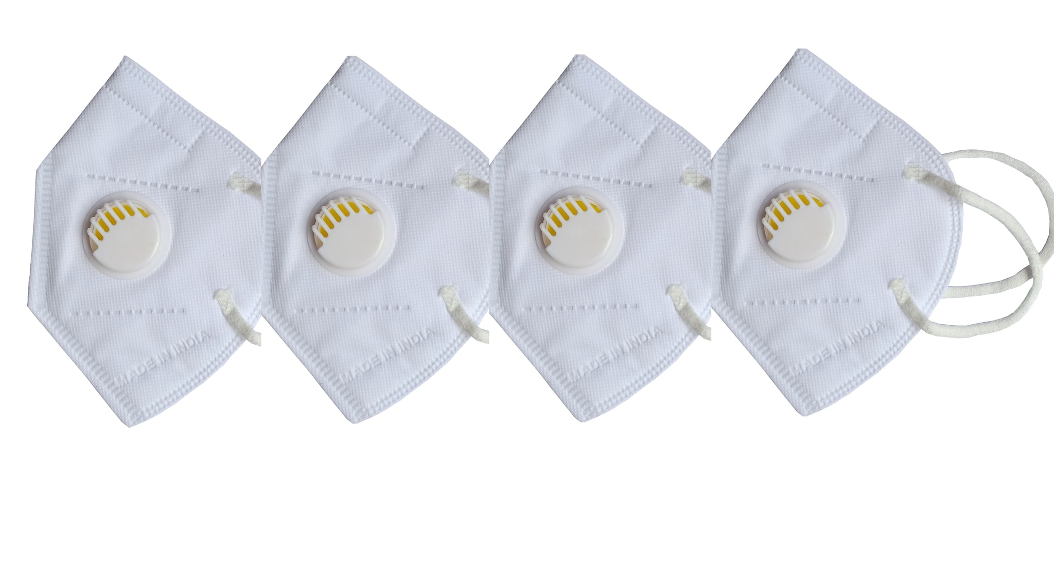 

Tara Care White With Filter Reuseable KN95 Face Mask (Pack of 4 )