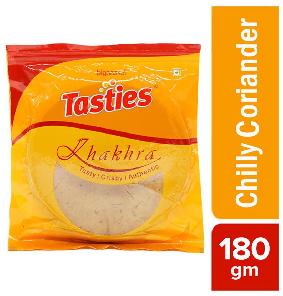 

Tasties Khakhra - Chilly Coriander 180 g