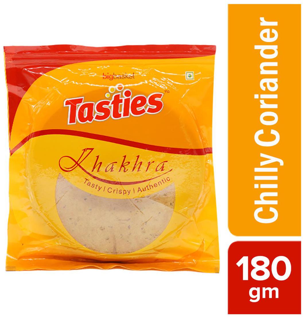 

Tasties Khakhra - Chilly Coriander 180 g