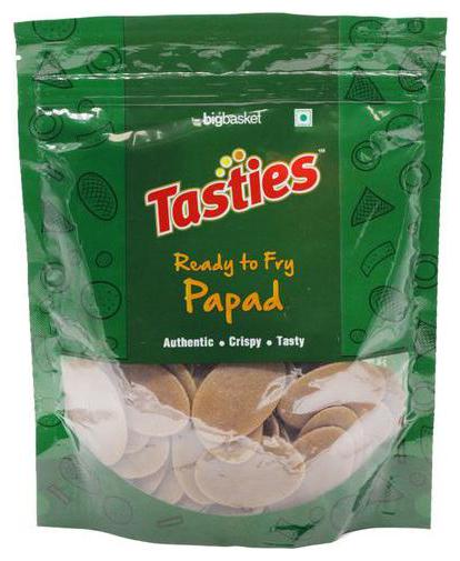 

Tasties Papad Fryum - Pani Puri Plain 150 g