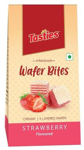 

Tasties Premium Wafer Bites - Strawberry 100g