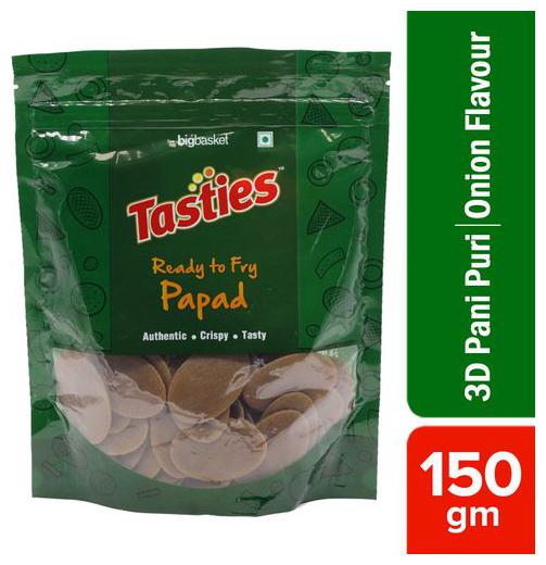 

Tasties Ready to Fry - 3D Pani Puri Onion Flavour 150 g