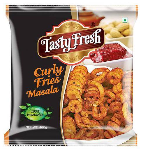 

Tasty Fresh Curly Fries Masala 400 g