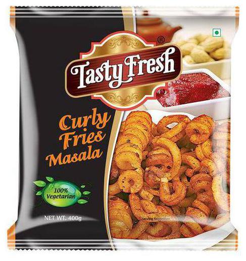 

Tasty Fresh Curly Fries Masala 400 g