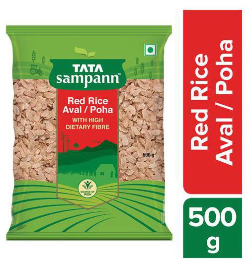 

Tata Sampann Red Rice Poha - Thick 500 g