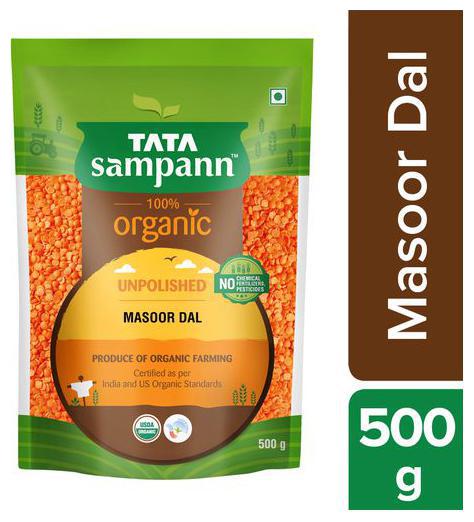 

Tata Sampann Organic Masoor Dal 500 g