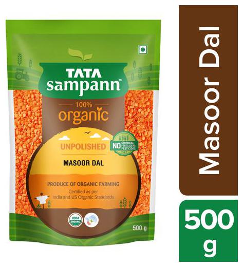 

Tata Sampann Organic Masoor Dal 500 g