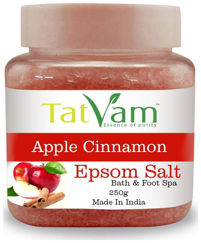 

Tatvam Pure Epsom Bath Foot Spa Salt enriched with Apple Cinnamon(250g)