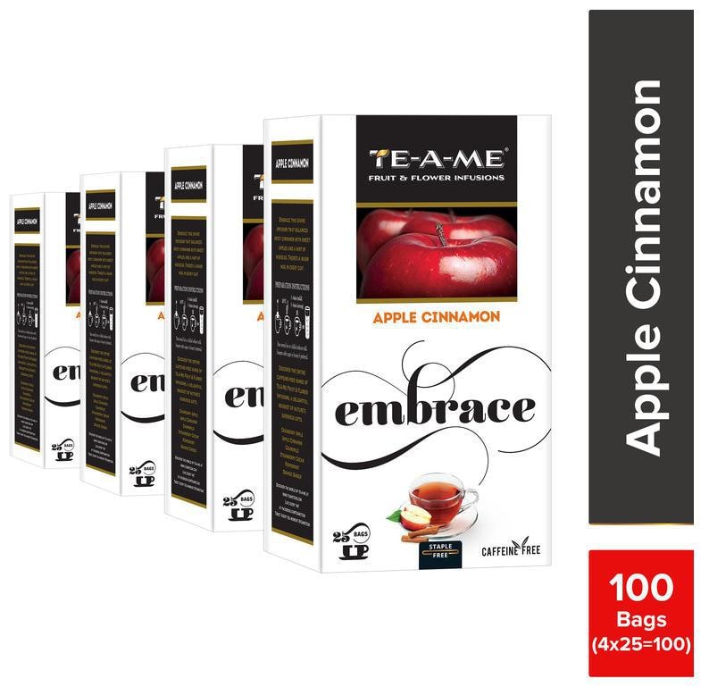 

TE-A-ME Apple Cinnamon Infusion 25 Tea Bags ( Pack of 4 )