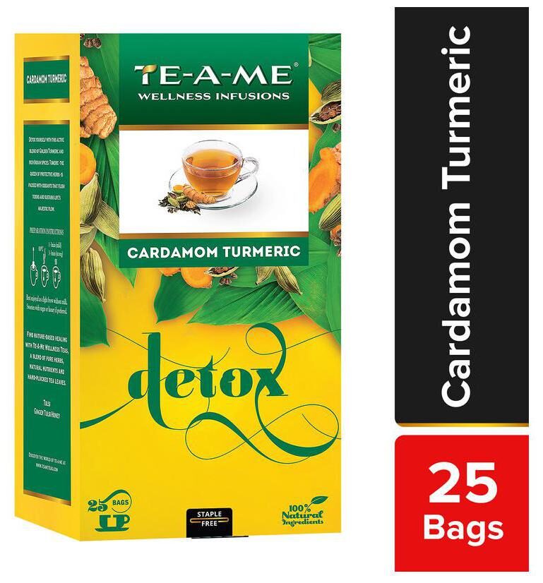 

TE-A-ME Cardamom Turmeric Infusion 25 Tea Bags (Pack of 1)