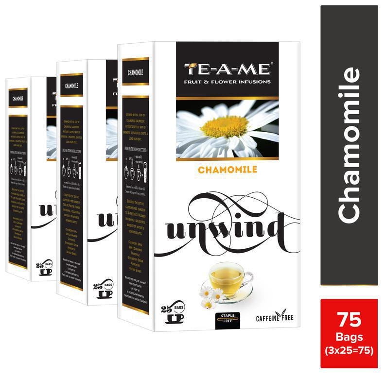 

TE-A-ME Chamomile Infusion 25 Tea Bags ( Pack of 3 )
