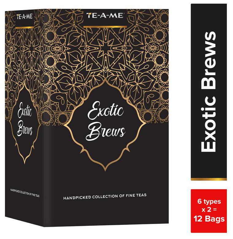 

TE-A-ME Exotic Brews Six Flavours Mix Tea Infusion 12 Pyramid Tea Bags(Pack of 1)