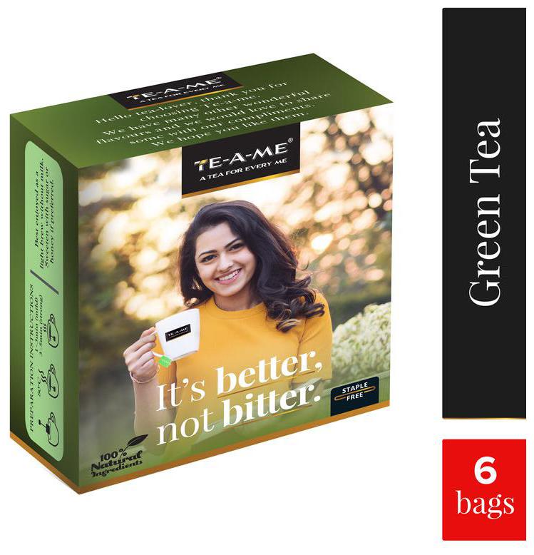

TE-A-ME Green Tea 6 Tea Bags (Pack of 1)