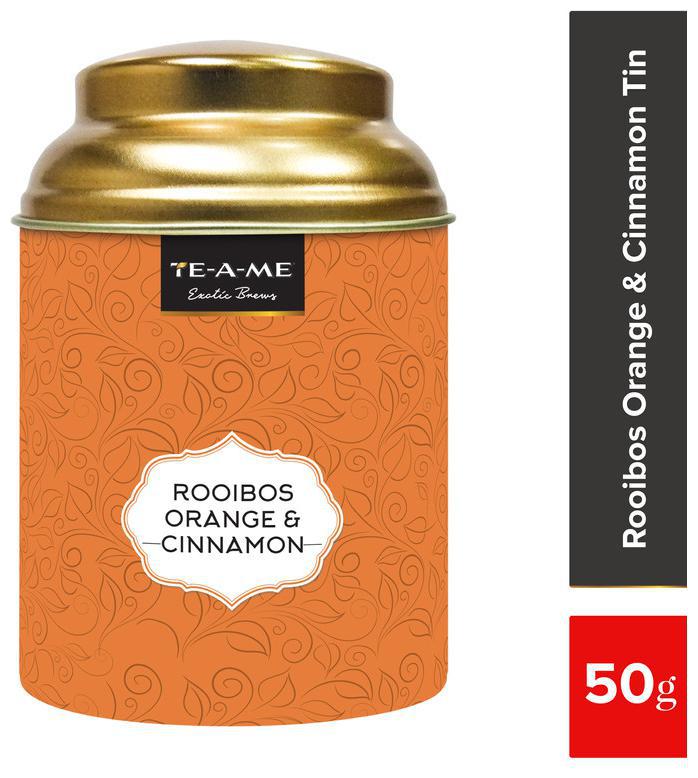 

TE-A-ME Rooibos Orange Cinnamon Tea Tin 50 g (Pack of 1)