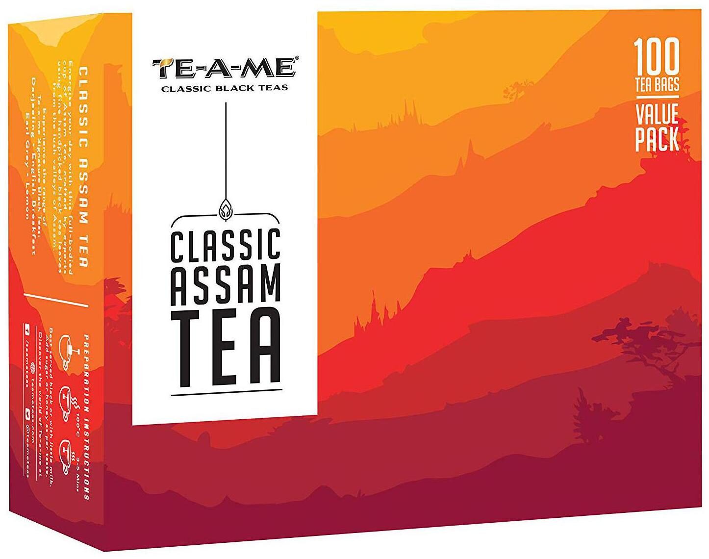 

Te-A-Me Tea Bags - Assam Tea Handpicked leaves from Assam 200 g