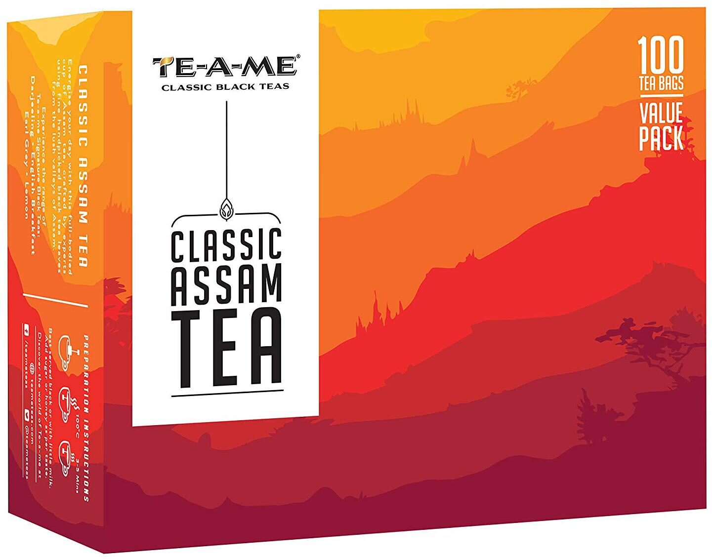 

Te-A-Me Tea Bags - Assam Tea Handpicked leaves from Assam 200 g