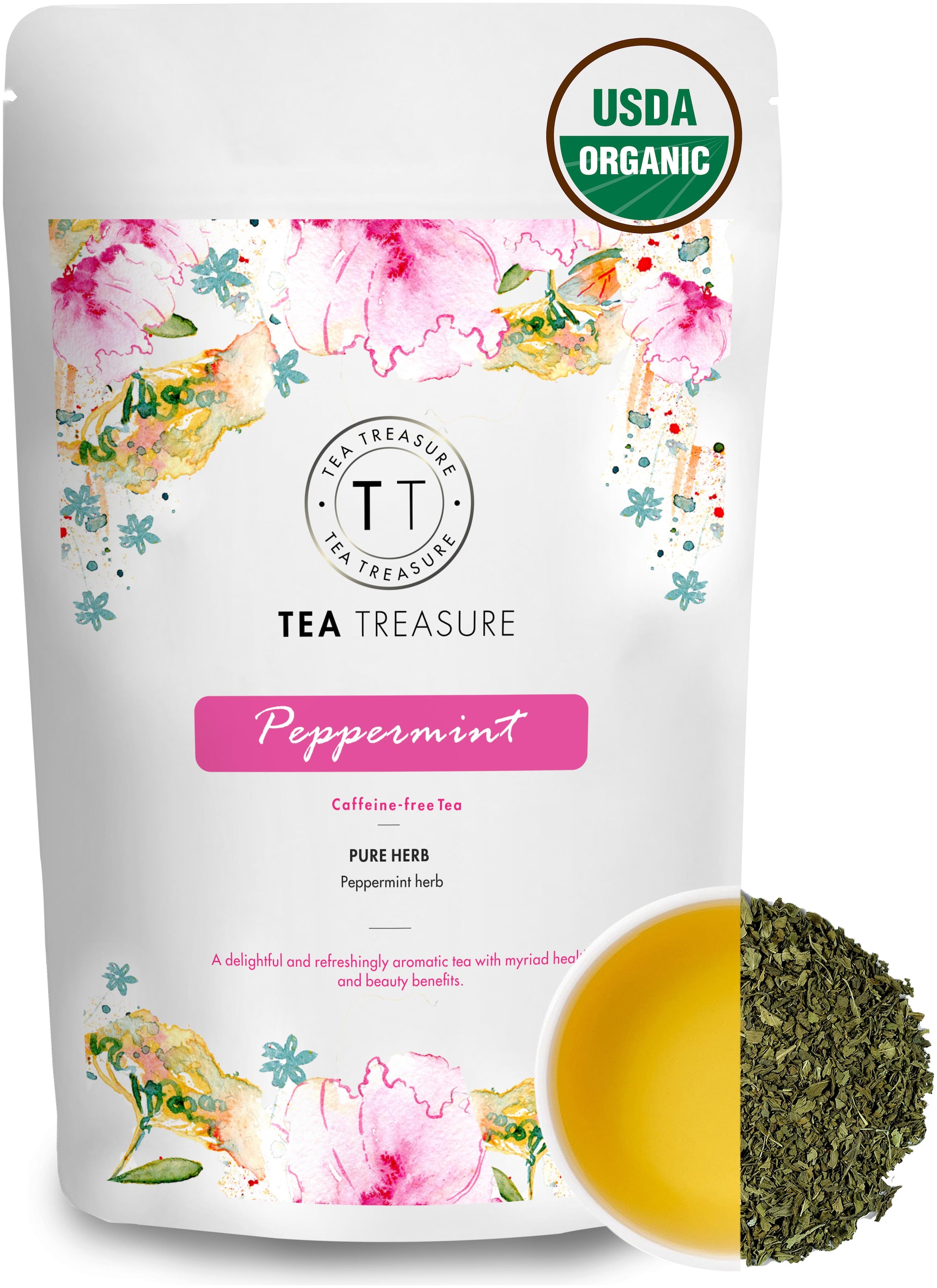 

Tea Treasure Peppermint Caffine Tea 100 g