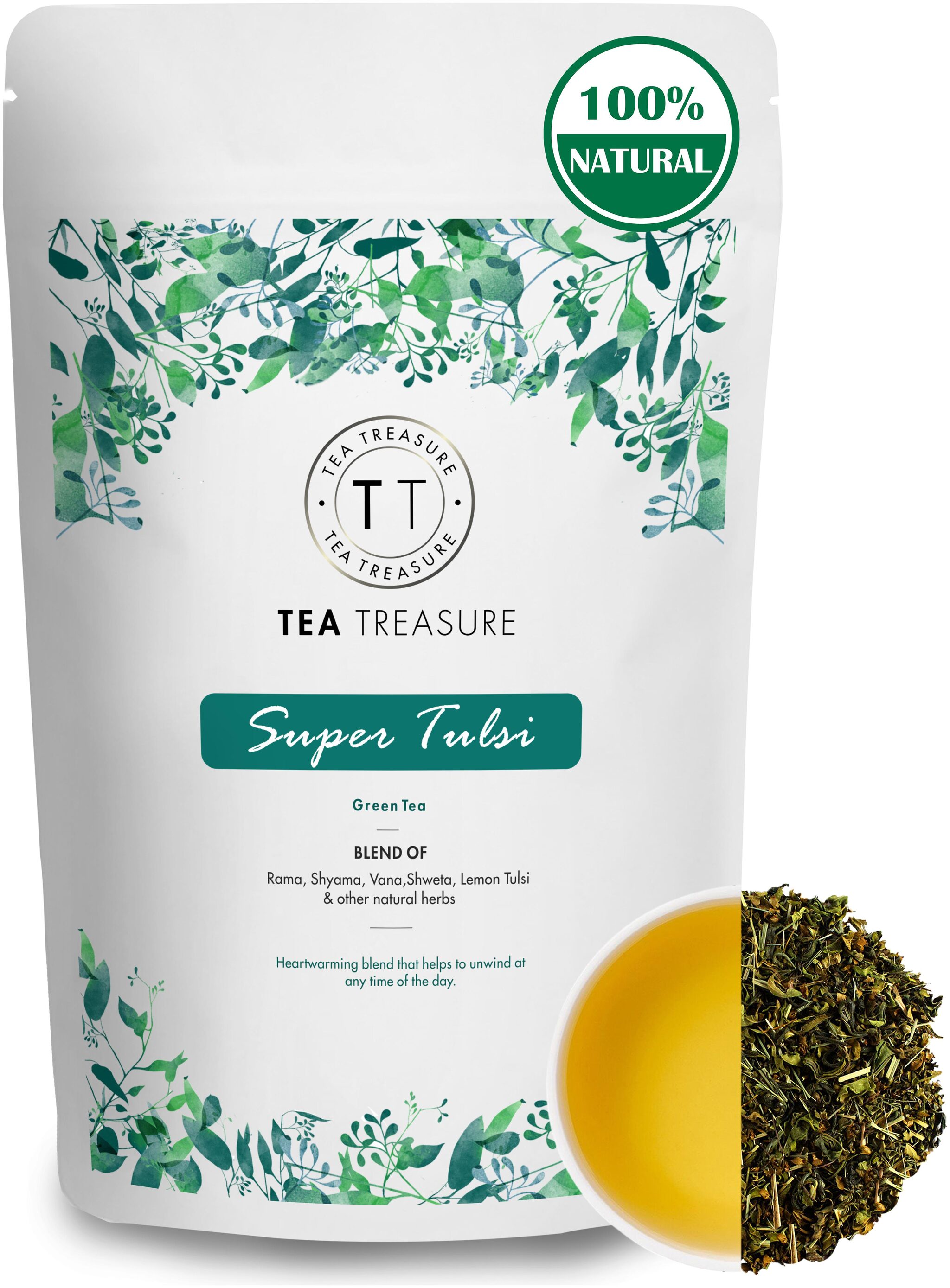 

TeaTreasure Super Tulsi Green Tea - 50 g