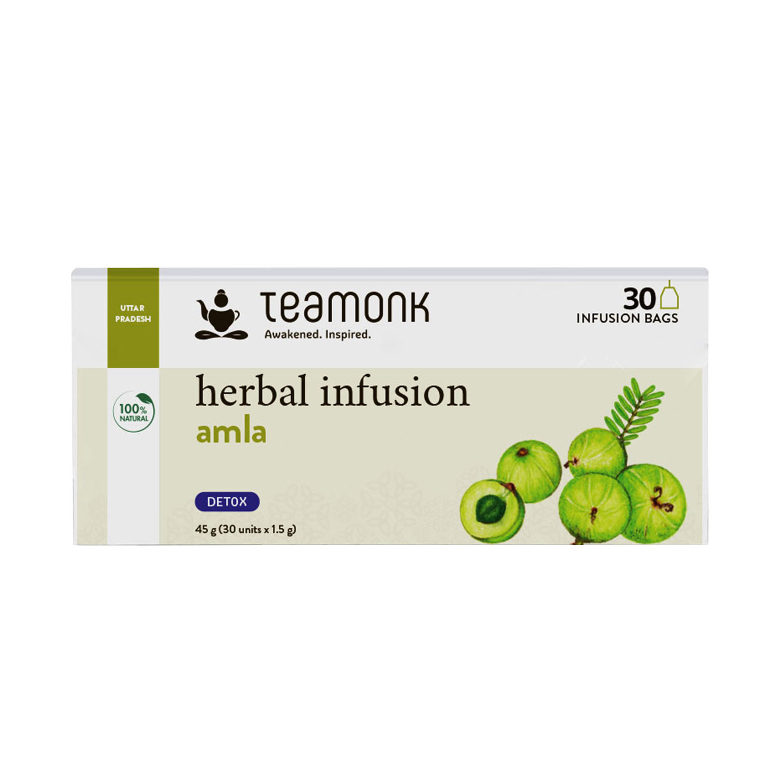 

Teamonk Amla Herbal Tea (Herbal Infusion Tea) 30 Tea Bags
