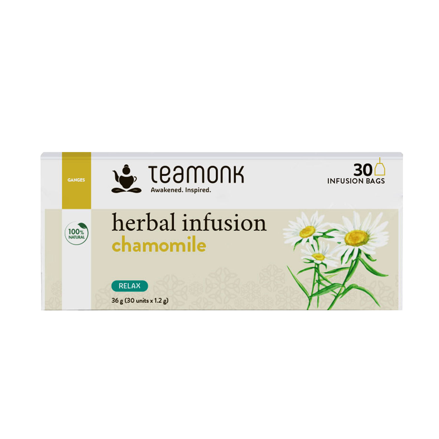 

Teamonk Chamomile Herbal Tea Bags 30 Teabags
