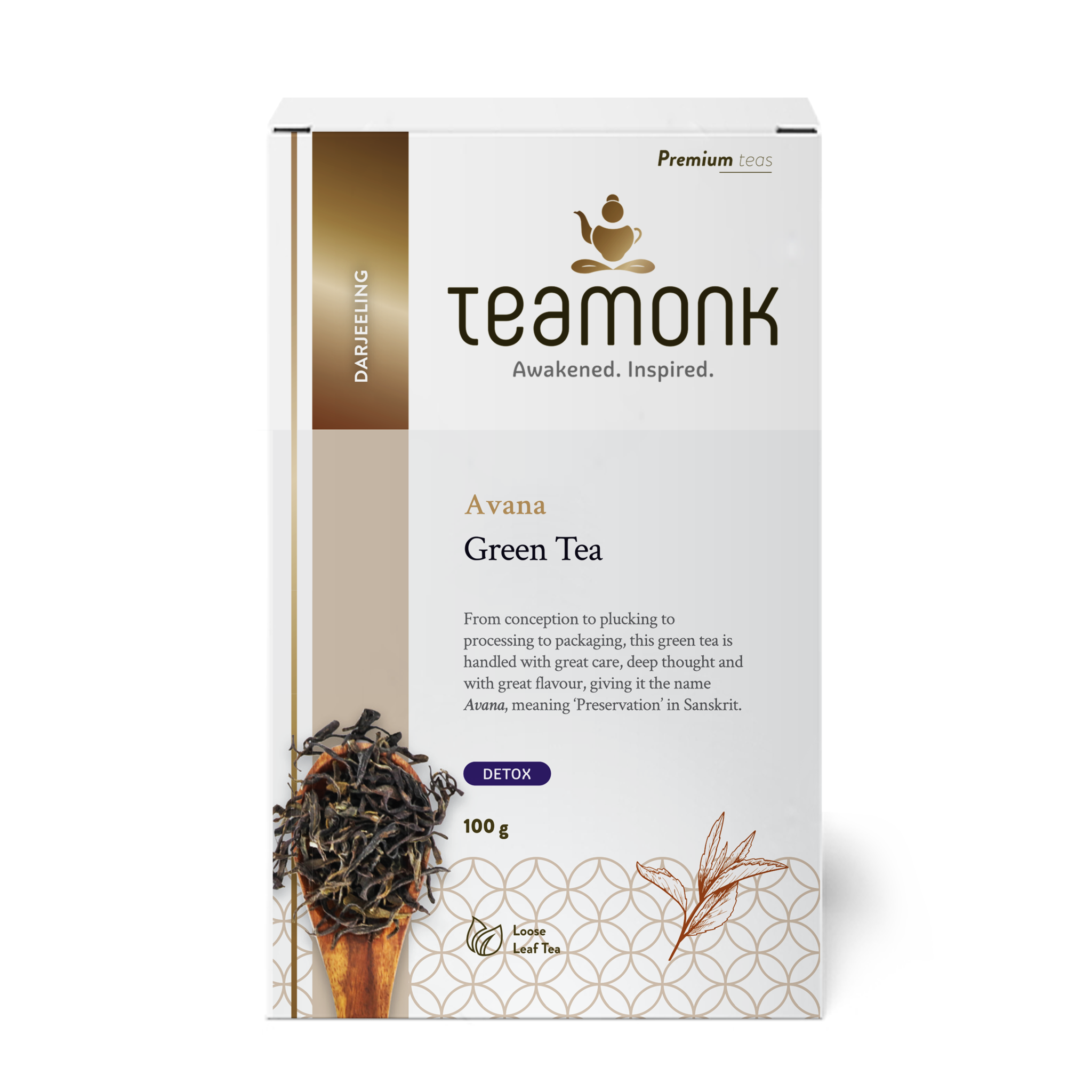 

Teamonk Darjeeling Organic Green Tea for Weight Loss 100 Natural Loose Leaf Tea Avana Green Tea for Weight Loss No Additives USDA Organic Certified 100 g