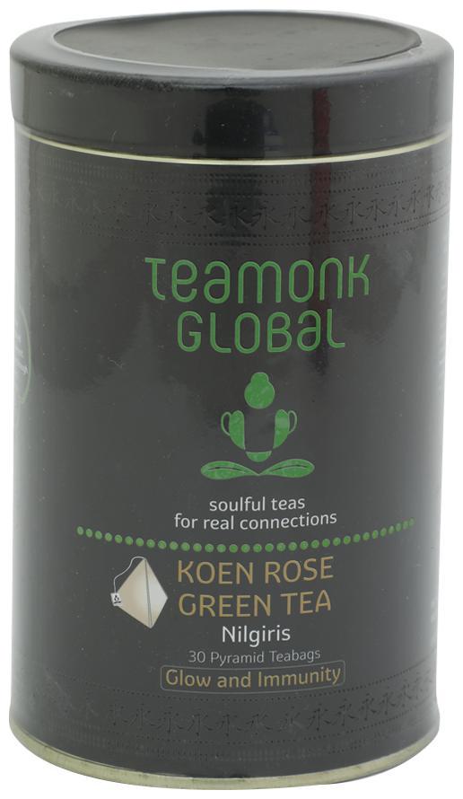 

Teamonk Global Green Tea - Koen Organic Rose Nilgiris 30 pcs