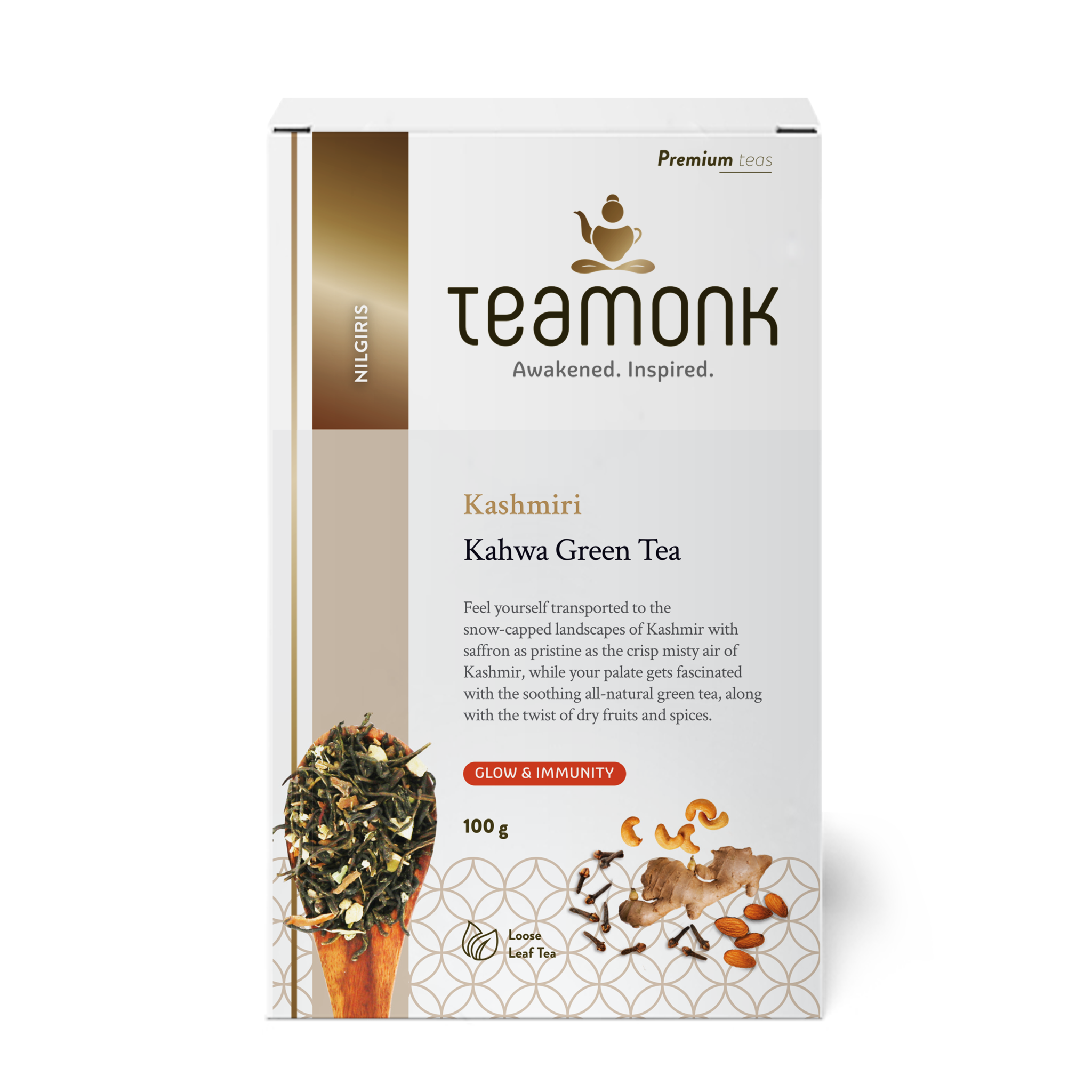 

Teamonk Kashmiri Kahwa Green Tea Long Leaf 100 g