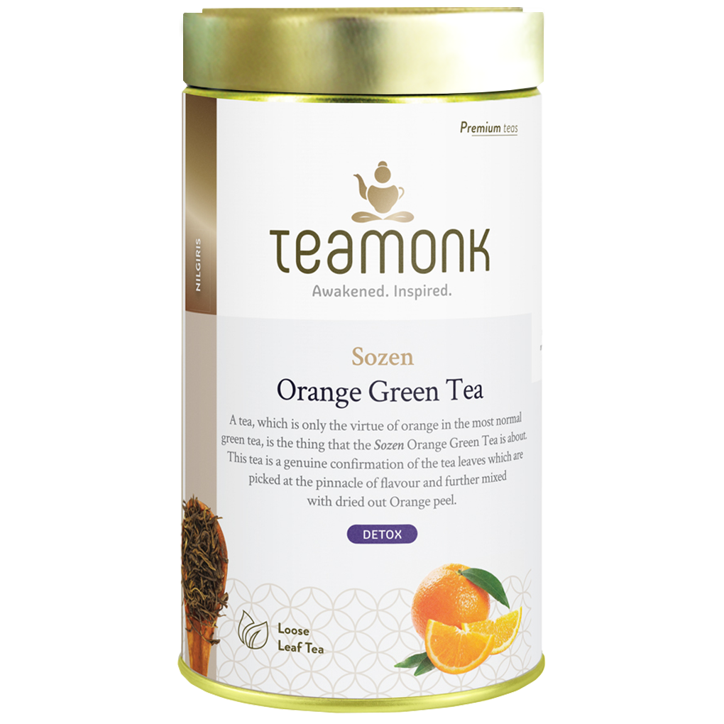 

Teamonk Nilgiri Sozen Orange Detox Green Tea for Weight Loss 125g