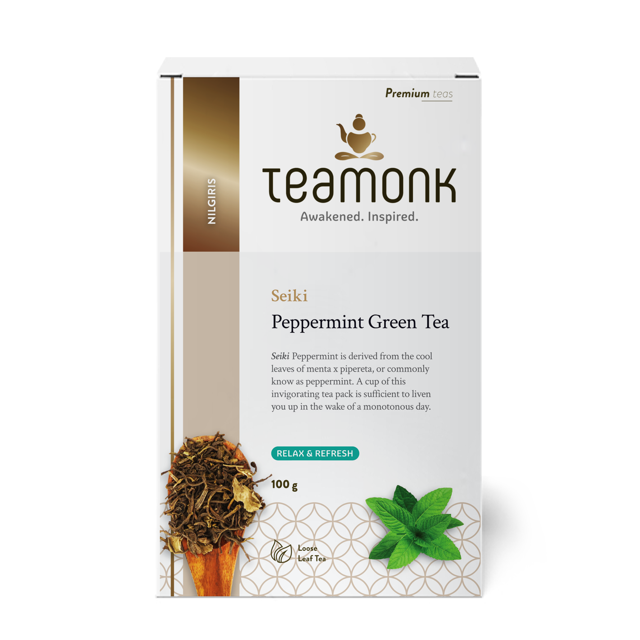 

Teamonk Nilgiri Seiki Peppermint Green Tea for Weight Loss 100g