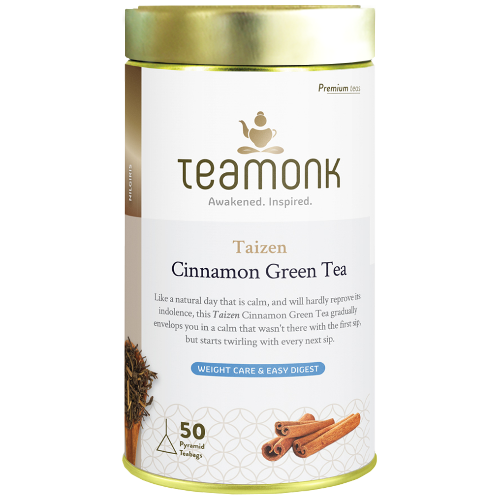 

Teamonk Taizen Nilgiri Cinnamon Green Tea for Weight Loss 50 Tea Bags