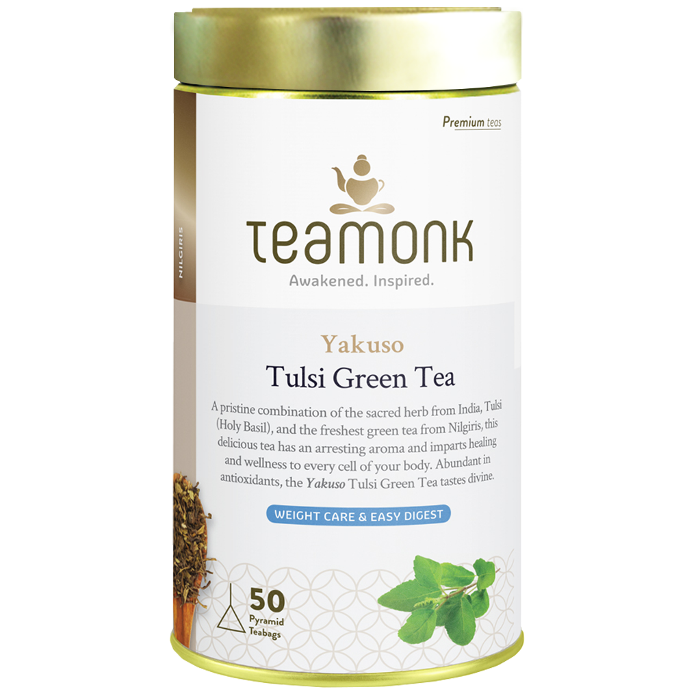 

Teamonk Yakuso Nilgiri Tulsi Green Tea for Weight Loss 50 Tea Bags